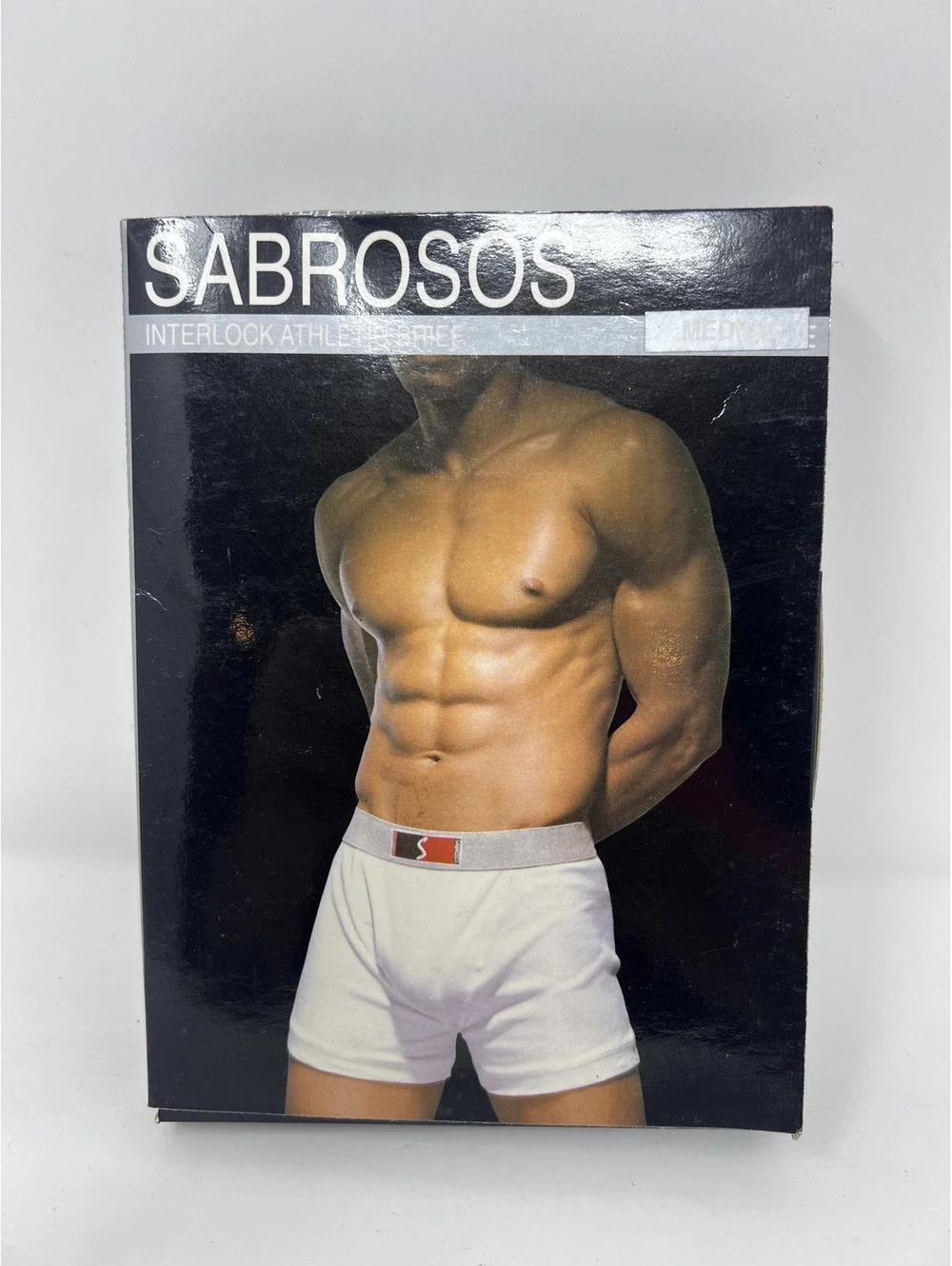 Sabrosos Men's White Interlock Athletic Briefs 100% Combed Cotton Size Medium